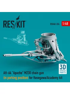   Reskit - AH-64 Apache M230 chain gun (in parking position) for Hasegawa/Academy kit (3D Printed)