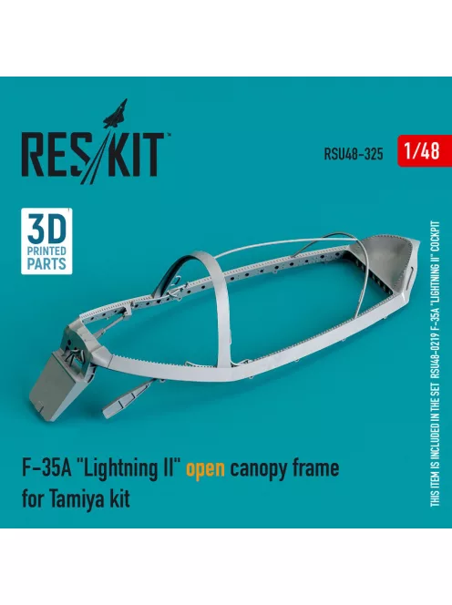 Reskit - F-35A Lightning II open canopy frame for Tamiya kit (3D Printed)