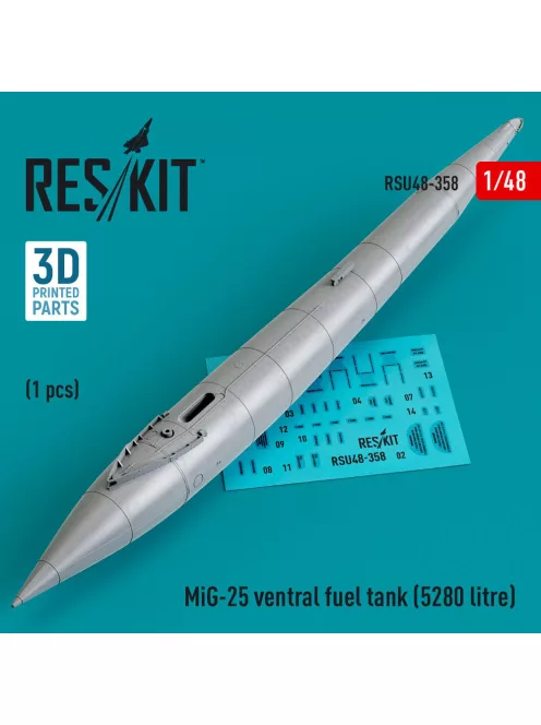 Reskit - MiG-25 ventral fuel tank (5280 litre) (3D printed)