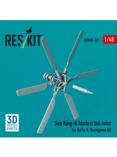   Reskit - Sea King (6 blades) tail rotor for Airfix & Hasegawa kit (3D printed)