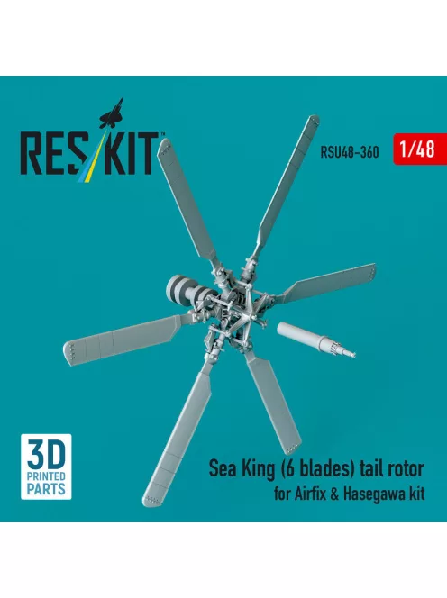 Reskit - Sea King (6 blades) tail rotor for Airfix & Hasegawa kit (3D printed)