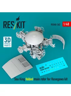   Reskit - Sea King folded main rotor for Hasegawa kit (3D Printed)