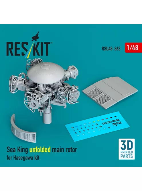 Reskit - Sea King unfolded main rotor for Hasegawa kit (3D Printed)