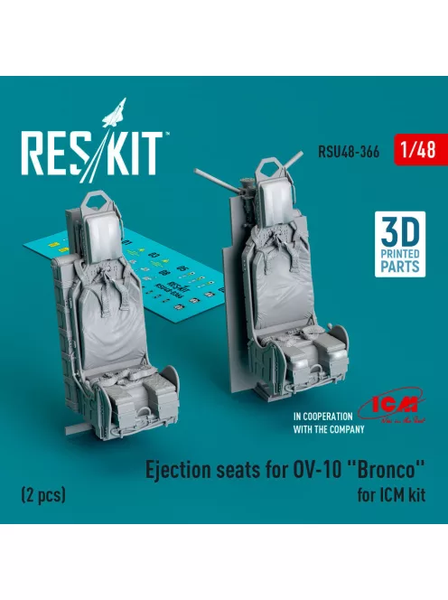 Reskit - Ejection seats for OV-10 Bronco (2 pcs) for ICM kit (3D Printed)