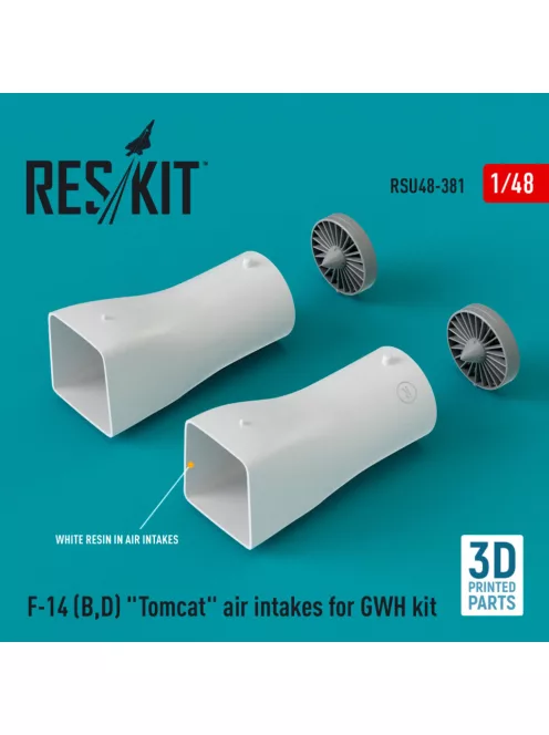 Reskit - F-14 (B,D) "Tomcat" air intakes for GWH kit (3D Printed) (1/48)
