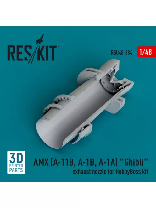 Reskit - AMX (A-11B, A-1B, A-1A) "Ghibli" exhaust nozzle for HobbyBoss kit (3D Printed) (1/48)