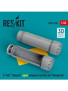   Reskit - F-14D Tomcat open exhaust nozzles for Tamiya kit (3D Printed)