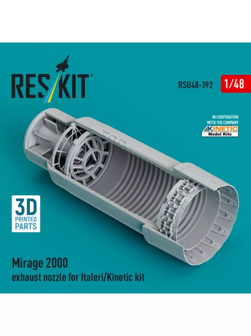 Reskit - Mirage 2000 exhaust nozzle for Italeri/Kinetic kit (3D Printed)