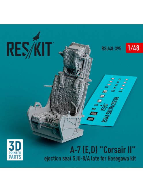 Reskit - A-7 (E,D) "Corsair II" ejection seat SJU-8/A late for Hasegawa kit (3D Printed) (1/48)