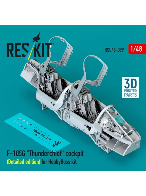Reskit - F-105G Thunderchief cockpit (Detailed edition) for HobbyBoss kit (3D Printed)