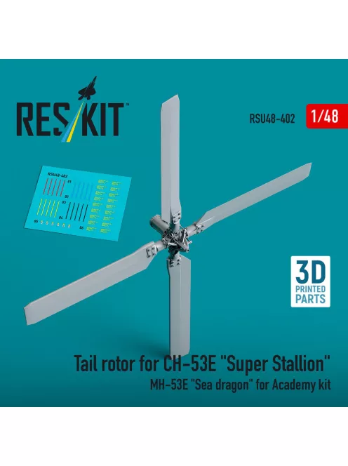 Reskit - Tail rotor for CH-53E Super Stallion MH-53E Sea dragon for Academy kit (3D printed)