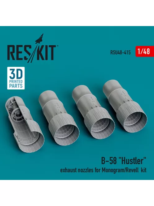 Reskit - B-58 Hustler exhaust nozzles for Monogram/Revell kit (3D Printed)