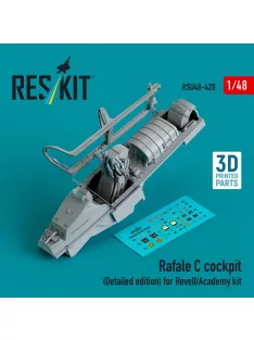   Reskit - Rafale C cockpit (Detailed edition) for Revell/Academy kit (3D printed)