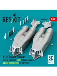   Reskit - B-1B Lancer nacelles with air intakes & early exhaust nozzles (?losed engine bays) for Revell kit (3D Printed)