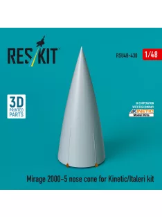   Reskit - Mirage 2000-5 nose cone for Kinetic/Italeri kit (3D Printed)