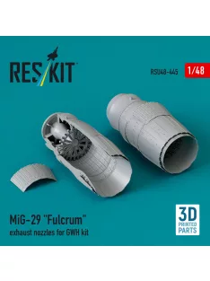   Reskit - MiG-29 Fulcrum exhaust nozzles for GWH kit (3D printed)
