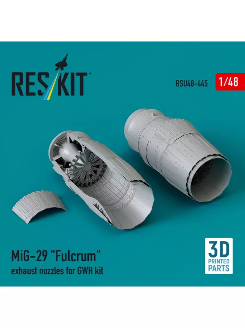 Reskit - MiG-29 Fulcrum exhaust nozzles for GWH kit (3D printed)