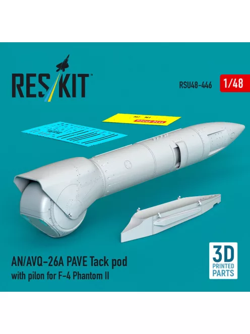 Reskit - AN/AVQ-26A PAVE Tack pod with pilon for F-4 Phantom II (3D Printed)