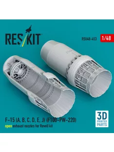   Reskit - F-15 (A B C D E J) (F100-PW-220) open exhaust nozzles for Revell kit (3D Printed)