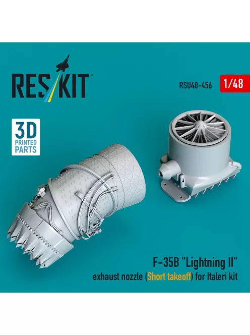Reskit - F-35B Lightning II exhaust nozzle (Short takeoff) for Italeri kit (3D printed)