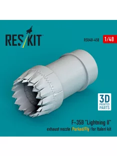   Reskit - F-35B Lightning II exhaust nozzle (Parked/Fly) for Italeri kit (3D printed)