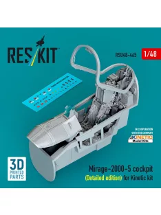   Reskit - Mirage-2000-5 cockpit (Detailed edition) for Kinetic kit (3D Printed)