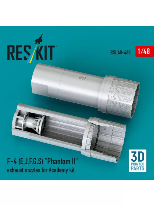 Reskit - F-4 (E J F G S) Phantom II exhaust nozzles for Academy kit (3D Printed)