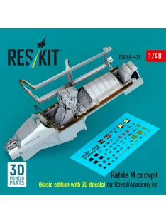   Reskit - Rafale M cockpit (Basic edition with 3D decals) for Revell/Academy kit (3D printed)