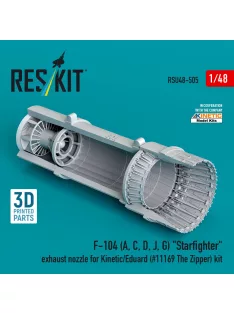   Reskit - F-104 (A C D J G) Starfighter exhaust nozzle for Kinetic/Eduard (#11169 The Zipper) kit (3D Printed)
