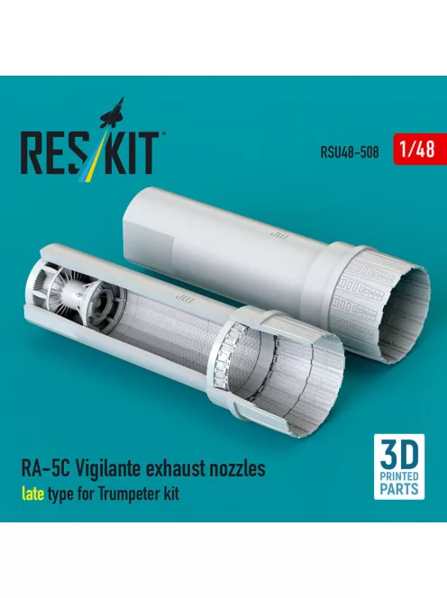 Reskit - RA-5C Vigilante exhaust nozzles late type for Trumpeter kit (3D Printed)