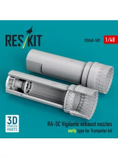  Reskit - RA-5C Vigilante exhaust nozzles early type for Trumpeter kit (3D Printed)
