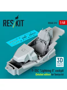   Reskit - F-35C Lightning II cockpit (Detailed edition) for Tamiya kit (3D Printed)
