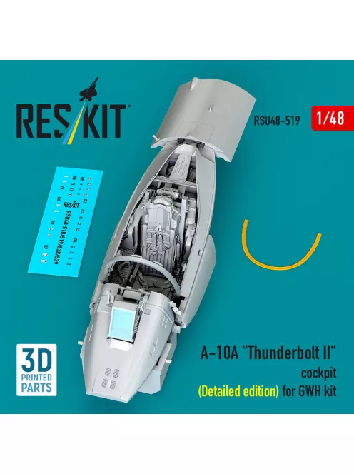 Reskit - A-10A Thunderbolt II cockpit (Detailed edition) for GWH kit (3D Printed)