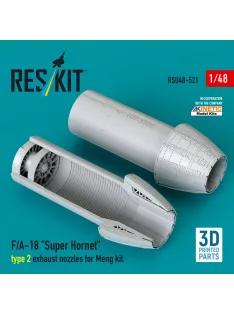   Reskit - F/A-18 Super Hornet type 2 exhaust nozzles for Meng kit (3D Printed)