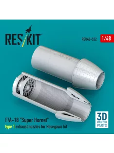   Reskit - F/A-18 Super Hornet type 1 exhaust nozzles for Hasegawa kit (3D Printed)