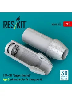  Reskit - F/A-18 Super Hornet type 2 exhaust nozzles for Hasegawa kit (3D Printed)