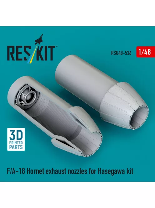 Reskit - F/A-18 Hornet exhaust nozzles for Hasegawa kit (3D Printed)