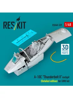   Reskit - A-10C Thunderbolt II cockpit (Detailed edition) for GWH kit (3D Printed)