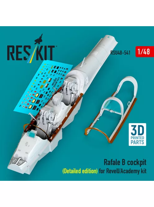 Reskit - Rafale B cockpit cockpit (Detailed edition) for Revell/Academy kit (3D Printed)
