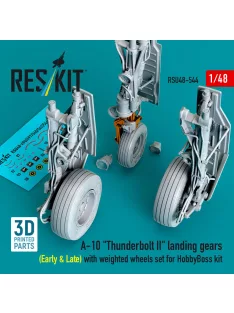   Reskit - A-10 Thunderbolt II landing gears (Early & Late) with weighted wheels set for HobbyBoss kit (Metal+3D Printed)