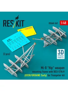   Reskit - Mi-8 Hip weapon mounting frame with BD3-57KrV for Trumpeter kit (USSR/UKRAINE Early) (2 pcs) (3D Printed)