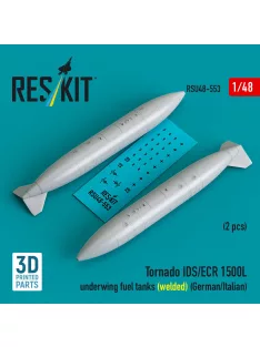   Reskit - Tornado IDS/ECR 1500L underwing fuel tanks (welded) (German AF / Italian AF) (2 pcs) (3D Printed)