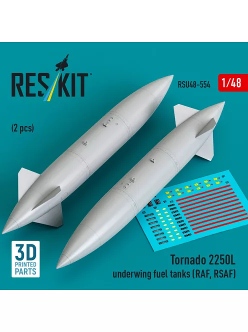 Reskit - Tornado 2250L underwing fuel tanks (RAF RSAF) (2 pcs) (3D Printed)