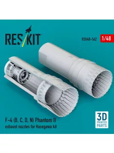   Reskit - F-4 (B C D N) Phantom II exhaust nozzles for Hasegawa kit (3D Printed)