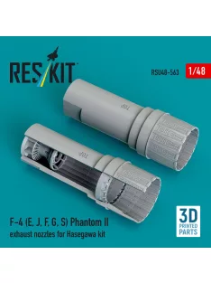   Reskit - F-4 (E J F G S) Phantom II exhaust nozzles for Hasegawa kit (3D Printed)