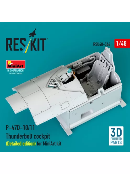 Reskit - P-47D-10/11 Thunderbolt cockpit (Detailed edition) for MiniArt kit (3D Printed)