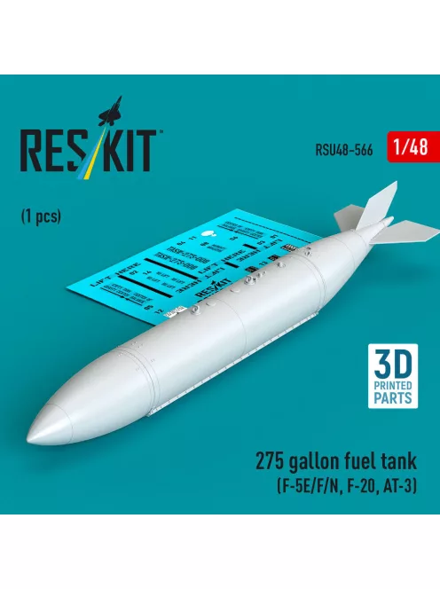 Reskit - 275 gallon fuel tank (F-5E/F/N, F-20, AT-3) (1 pcs) (3D Printed)