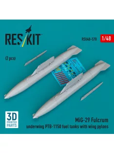   Reskit - MiG-29 Fulcrum underwing PTB-1150 fuel tanks with wing pylons (2 pcs) (3D Printed)