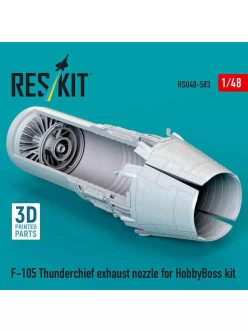 Reskit - F-105 Thunderchief exhaust nozzle for HobbyBoss kit (3D Printed)