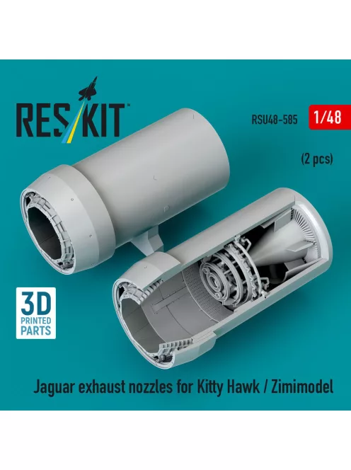 Reskit - Jaguar exhaust nozzles for Kitty Hawk / Zimimodel (3D Printed)